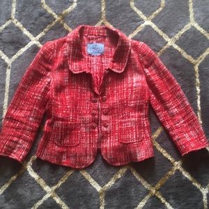 PRADA MILANO RED/WHITE BLAZER SIZE 42